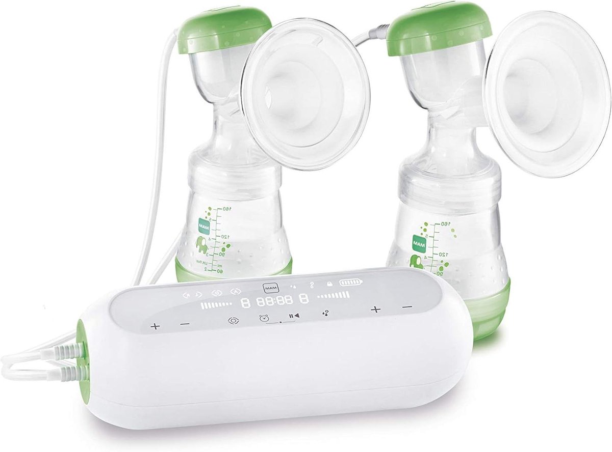 Dubbele Borstkolf Elektrisch Handmatig Moedermelk Afkolven Flexibel Gebruik 2 Flessen Groen