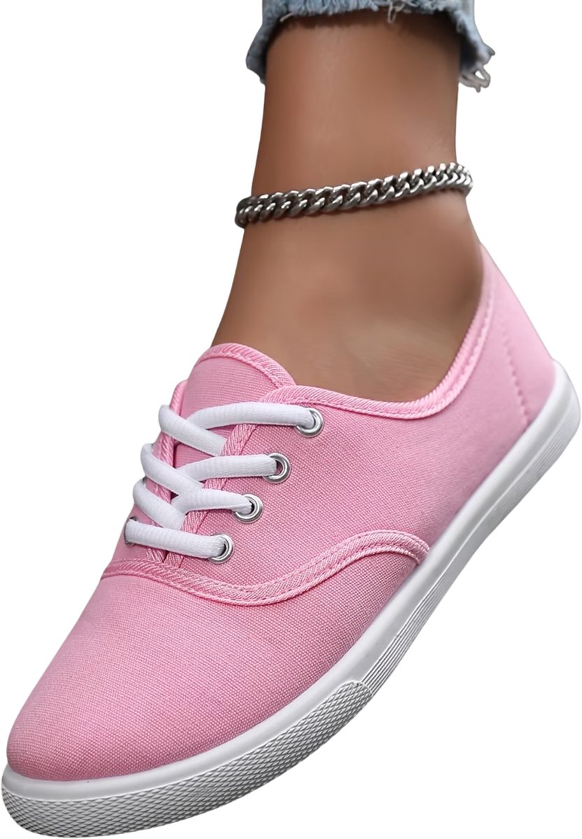Currero Schoenen Dames Sneakers Comfortabel Slippers Casual Volwassenen Felroze 41.5