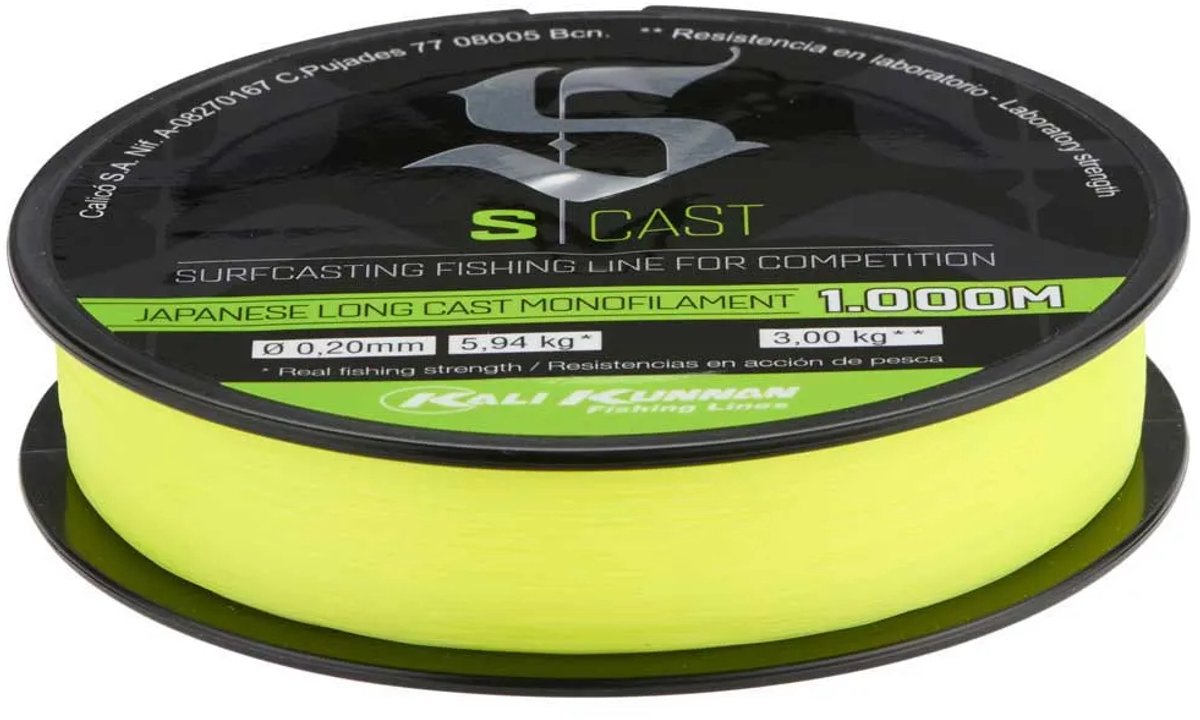 Kali Kunnan S Cast Monofilament 1000 M Geel 0.230 mm