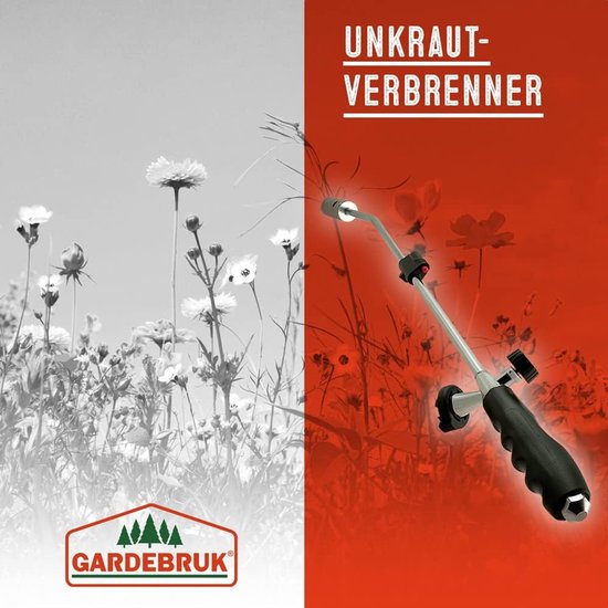 Onkruidbrander - Gasbrander Tuin - Onkruid Verwijderen - Piëzo Ontsteking - 4 Patronen - Zwart — afbeelding 2