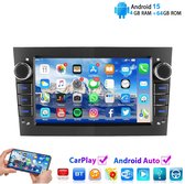 ESSGOO Android 15 Autoradio Geschikt Voor Opel Astra H Corsa C/D Meriva Zafira B - 4GB + 64GB - Draadloos Apple Carplay & Android Auto - 7-inch Touchscreen - GPS-Navigatie - Bluetooth & Wifi