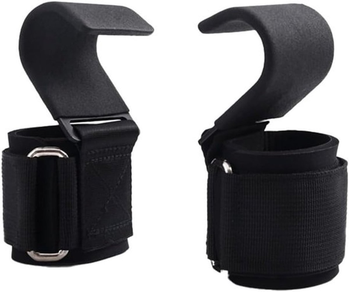 Lifting Aids voor Krachttraining, Gripping Aids met Haken voor Fitness en Bodybuilding, Ondersteuning voor Sterkte en Spieropbouw