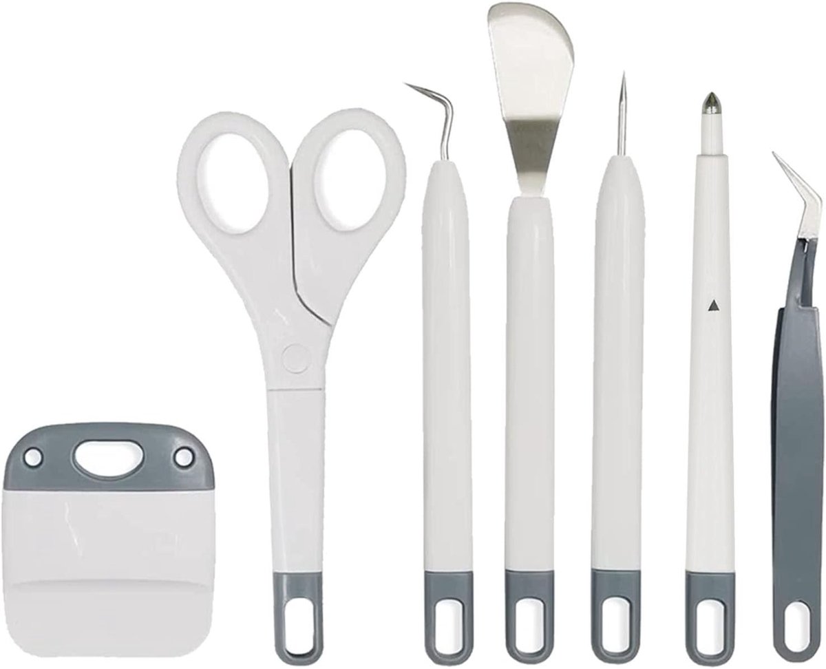 Complete Set van 7 Professionele Vinyl Ontwerptools voor Cricut, Silhouette en Siser, Ideaal voor Precisie en Creativiteit