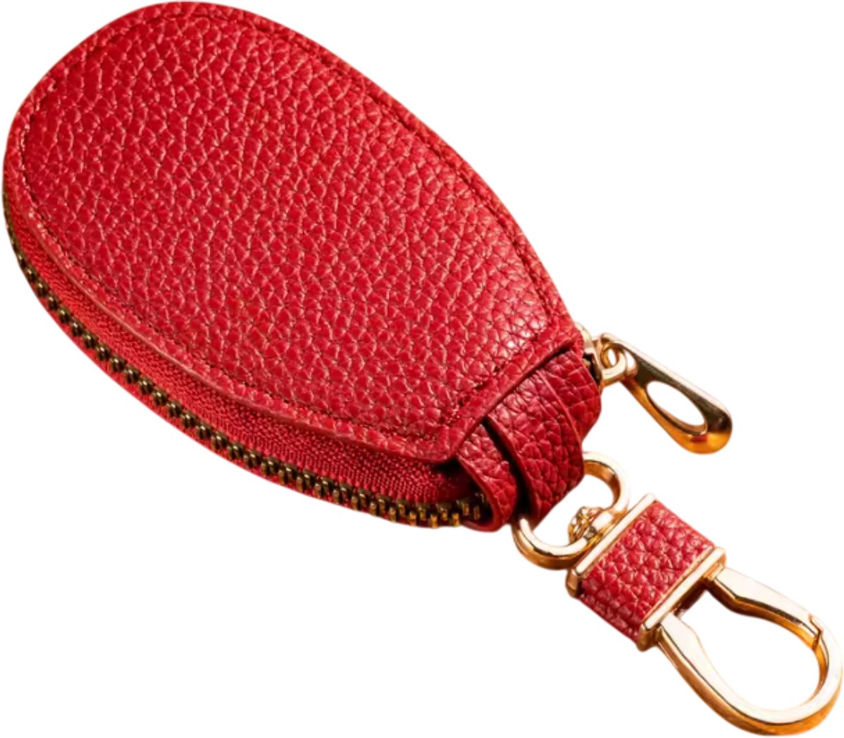 Sleuteletui Dames Heren – Compacte Sleuteletui met Grote Opbergruimte, Sleutelhouder Tas, Sleutel Organizer en Handige Sleutelhanger Opbergcase - Rood