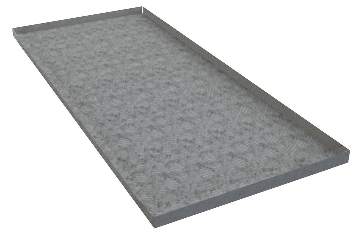 SnelShoppen - Houten Banken BT met Metalen Plaat 1200 x 600 mm - Galvanized Tuinmeubelen, Stevig en Duurzaam, Ideaal voor Feesten, Camping en Buiten g