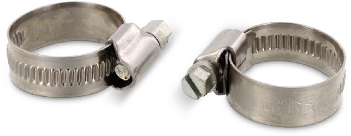 (2 STUKS) 12-22 SLANGKLEM BAND 12MM RVS-A2 (AISI 304) (W4) DIN 3017