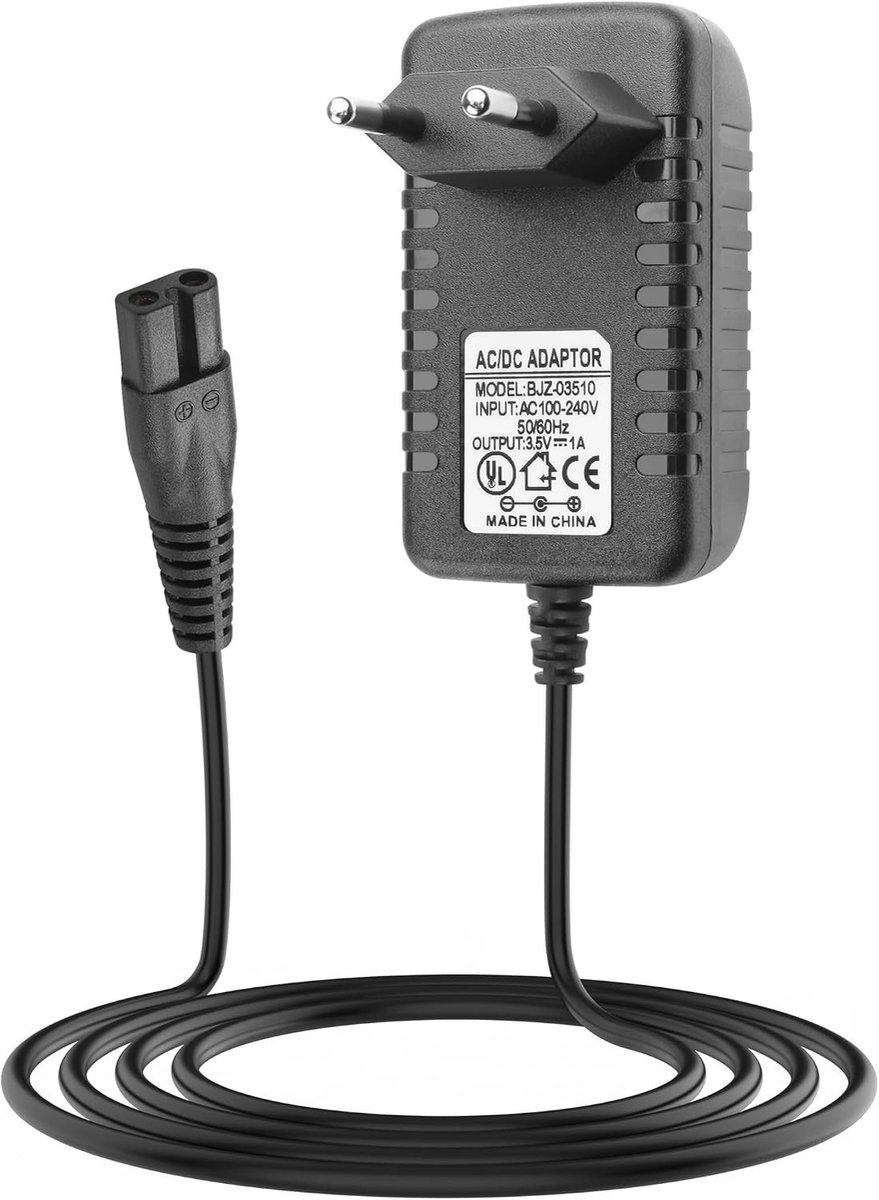 Oplader adapter 3,5 V 1 A voor Wahl 8148, 8504, 8591, 9864 en 9900 - Geschikt voor draadloze tondeuses en scheerapparaten met EU-stekker