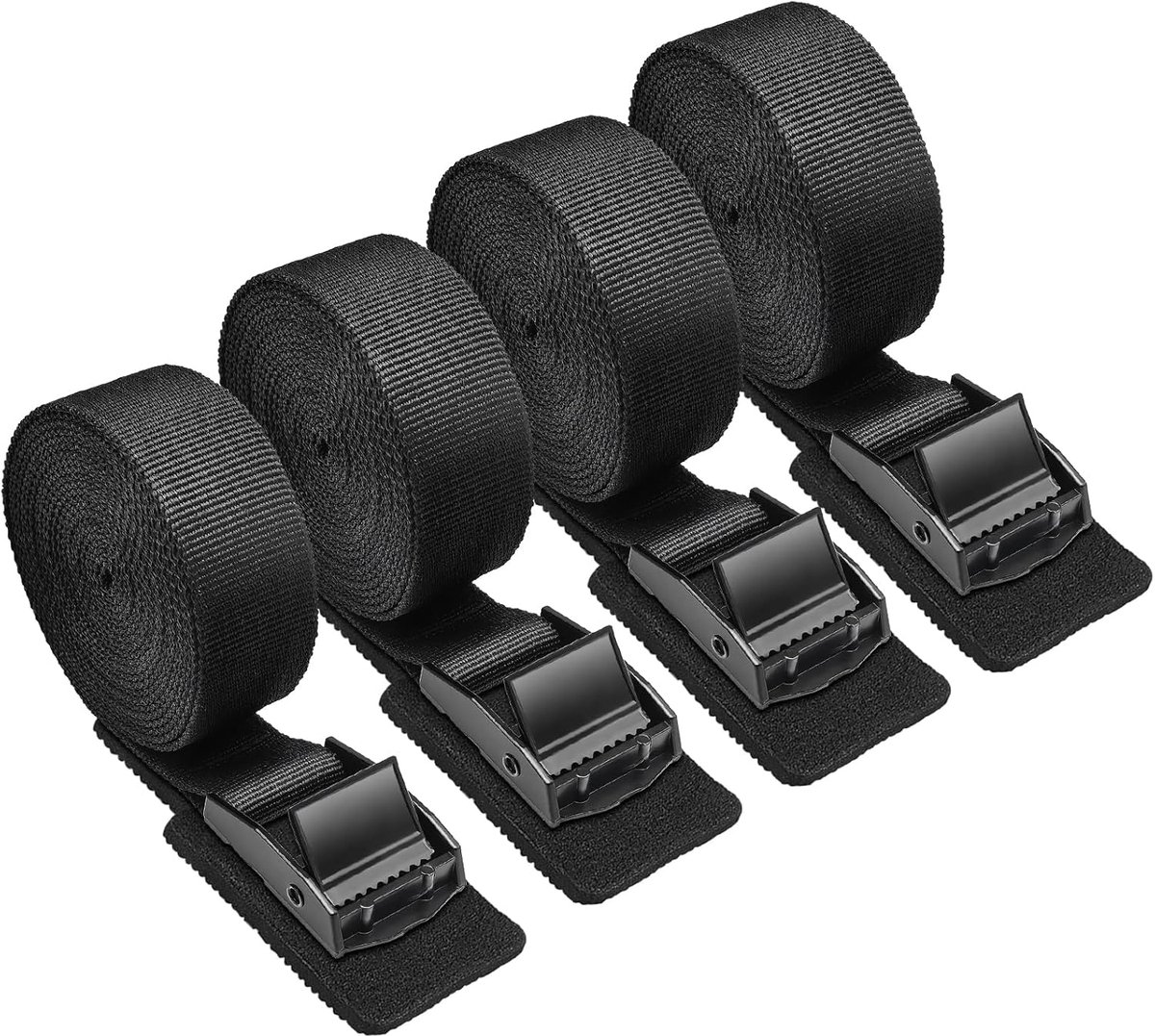 Lashing straps 2,5 m - zwart - 250 kg draagvermogen - ideaal voor het bevestigen van lading - SnelShoppen