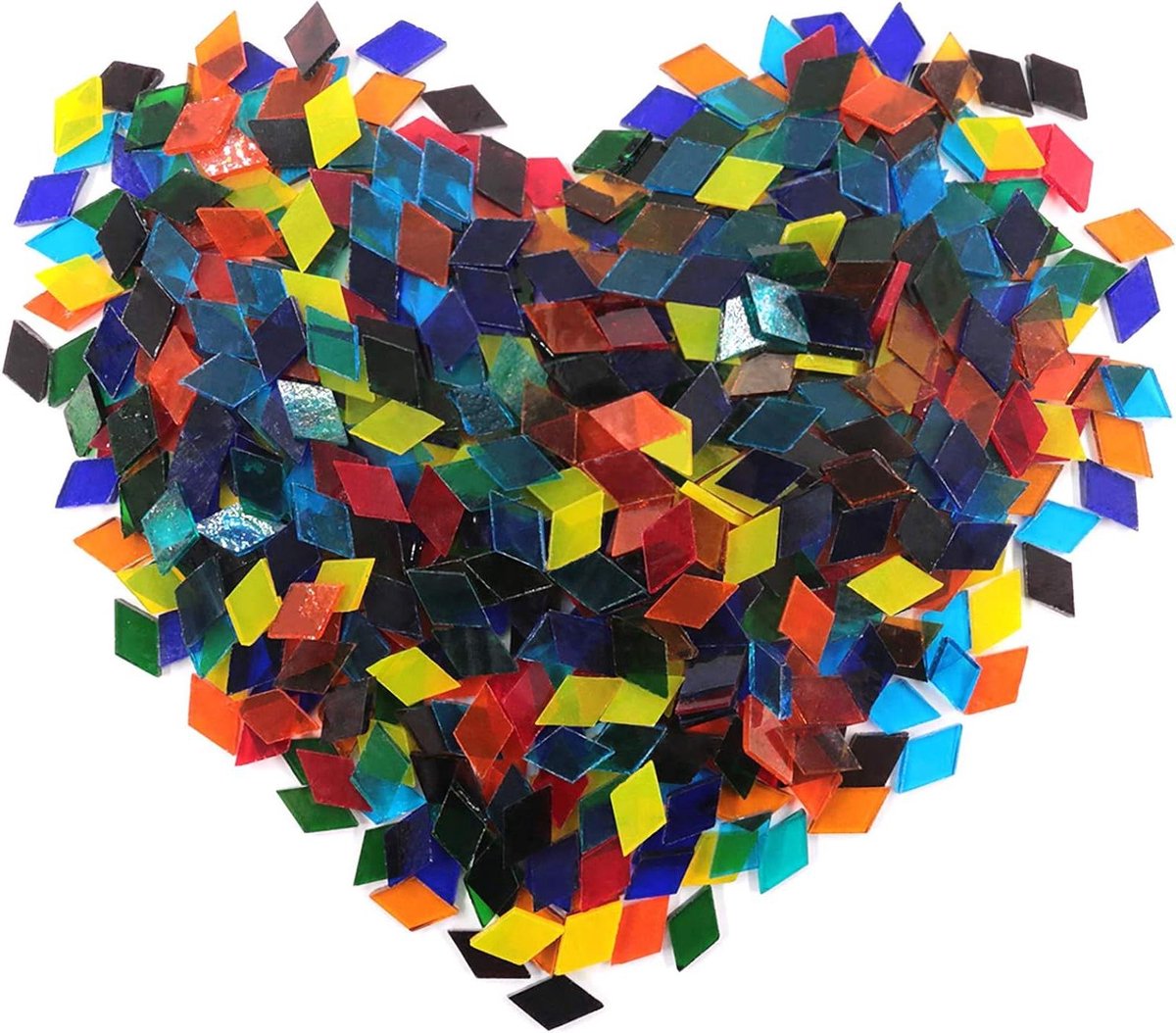 Geassorteerde Mozaïektegels van Glas voor DIY Projecten - Diverse Kleuren en Vormen