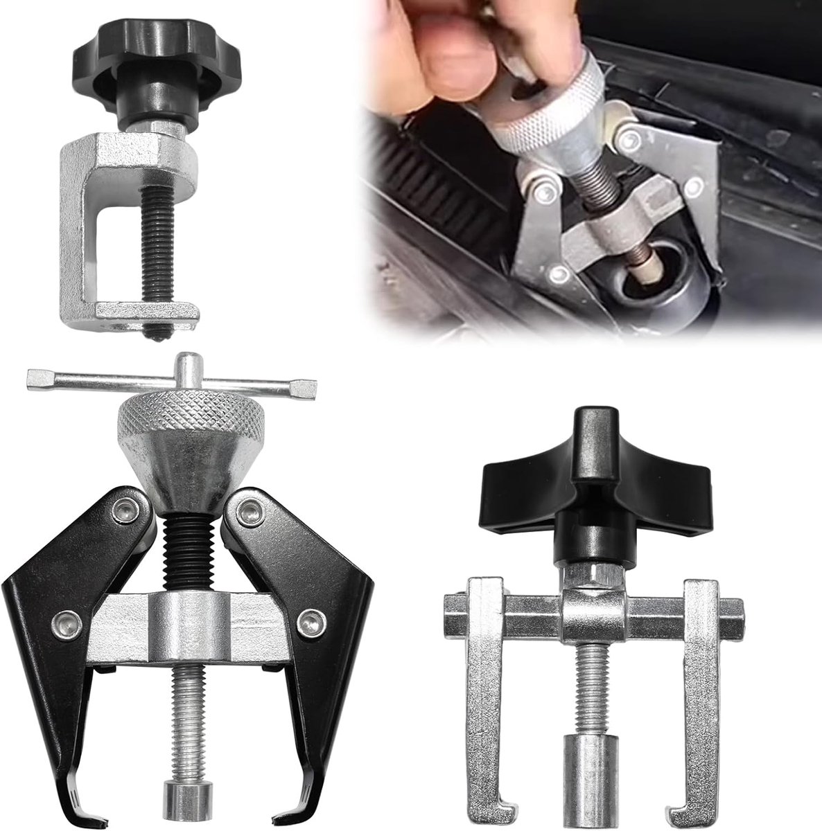 SnelShoppen - 3-delige Ruitenwisserarmtrekker Set, Universele Verstelbare Ruitenwisserarmtrekker 9–36 mm voor Auto's, Versterkte Trekker, Compacte Ver