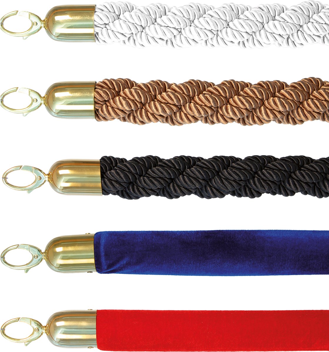 Securit® Classic Gold fluwelen afzetkoord in blauw