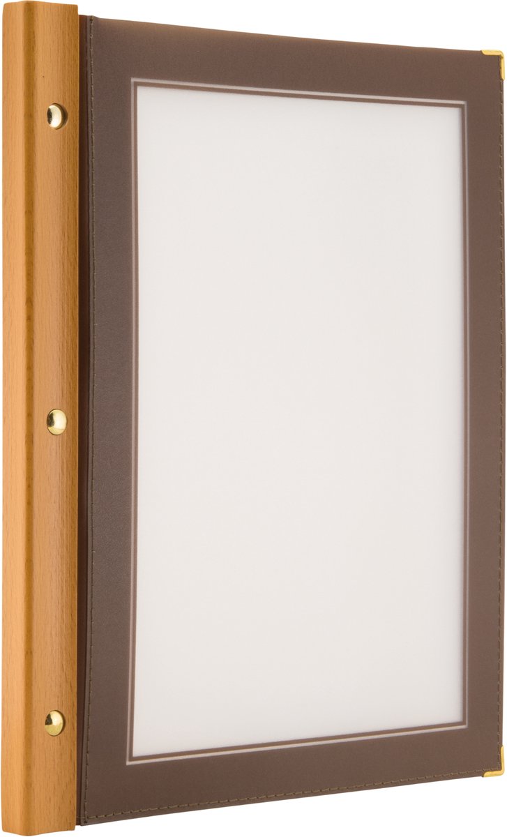 Securit® Menukaart | Menukaart map A4 Hout - bruin
