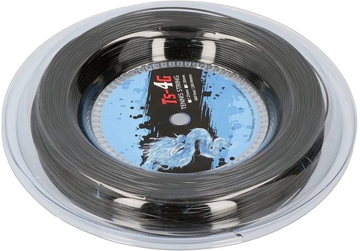 Tennisracketsnaar 200 m - Zwart - Tennisaccessoire - Buitensporten - 1.30 mm - Duurzaam materiaal - Tennisstring