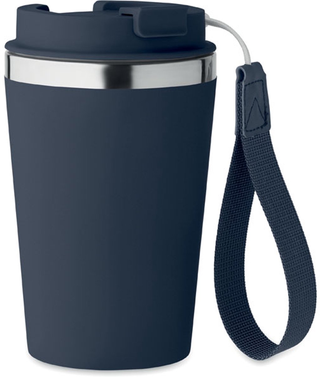 Koffie to Go Beker 350ML van gerecycled roestvrij staal Marine Blauw