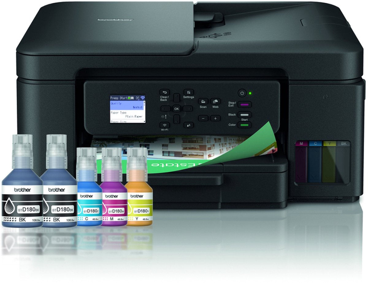 Bol.com Brother DCP-T780DW - All-in-One Inkttankprinter - Zwart aanbieding