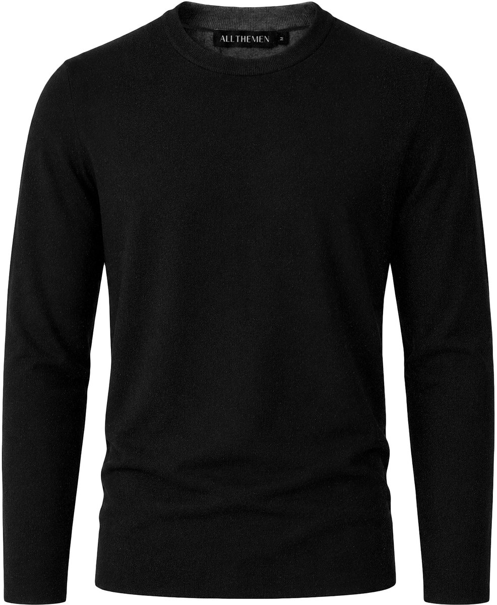 ALLTHEMEN Heren Gebreide Trui Ronde Hals Casual Warm Comfortabel - XL