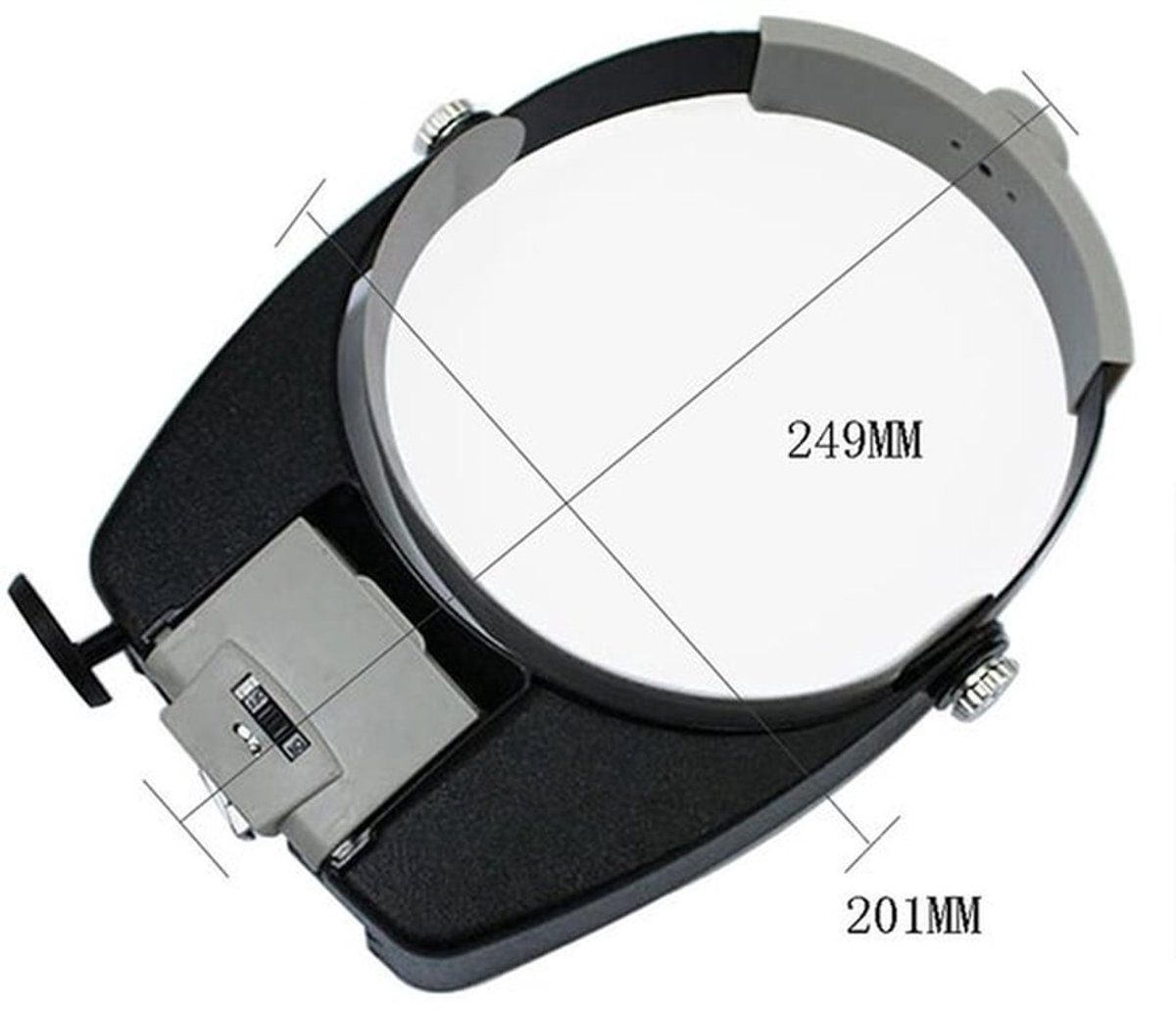 Hoofdband Vergrootbril - 1.5X 3X 6.5X 8X - Met LED verlichting - Zwart - Vergrootglas - Ideaal voor reparaties en lezen - Handig voor han...