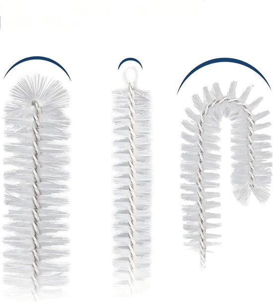 Flessenborstel Set - 20 stuks - Lengte 21 cm- Komborstel Reinigingsborstel - Flessen Schoonmaken - Bottle Brush - Rietborstel - Hose Cleaning Brush for Narrow Neck Bottles, Bottles, Jars and Teapot Spout — afbeelding 2