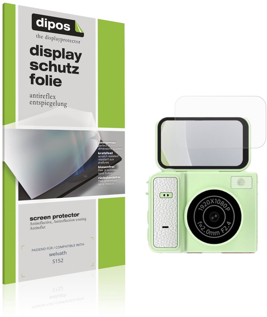dipos – 4x Matte Beschermfolie geschikt voor welvath S152 | Krasbestendige & antireflecterende Screenprotector Ultra-Thin