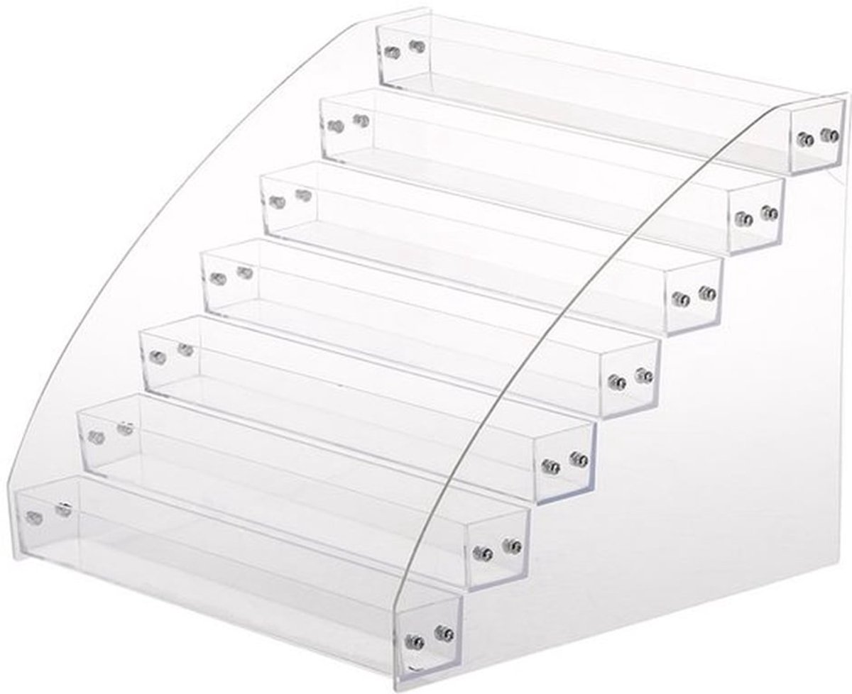 Nagellak Displaystandaard - Acryl Organizer - Eenvoudig te installeren - Transparant - Multifunctioneel - Geschikt voor 7 Lagen - 31 x 31...