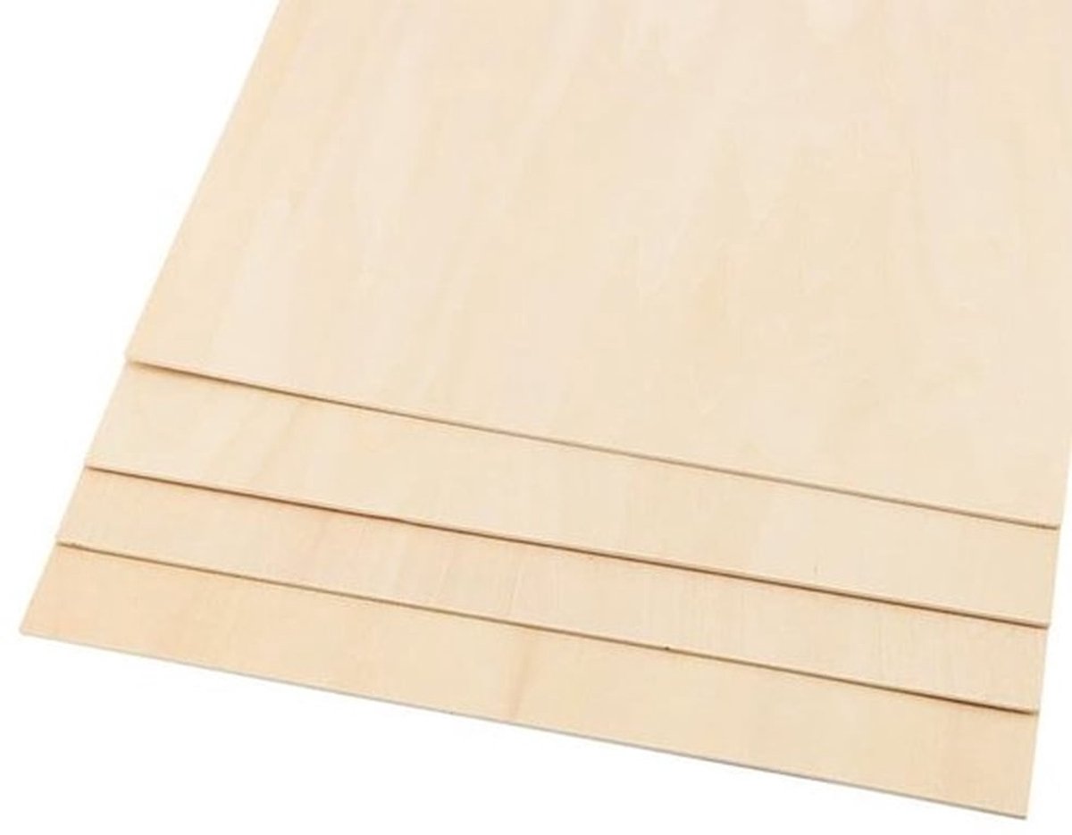 Multiplex Houten Plank 30 x 30 x 0,2 cm - 8 Stuks - Vervormingsbestendig - Glad Gepolijst - Doe-het-zelf Projecten - Duurzaam Hout - Houten Platen