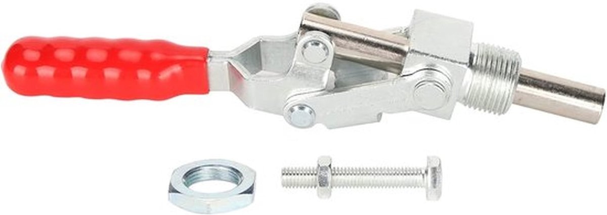 Zware toggleklem - klemkracht tot 299,8 lb - Professioneel handgereedschap voor houtbewerking - Rood - Sterke klem - Geschikt voor diverse...