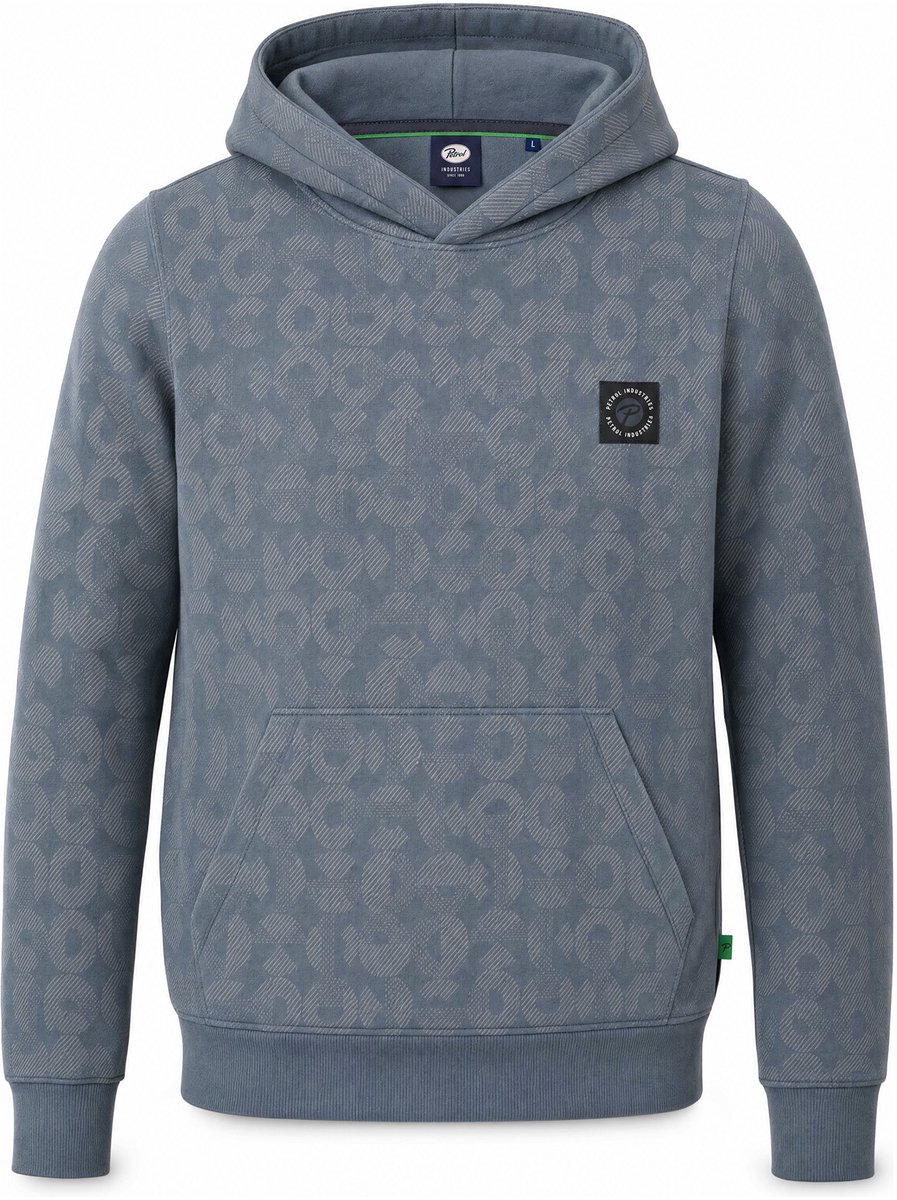 Petrol Industries - Jongens Hoodie met all-over print forgeplace - Blauw - Maat 152