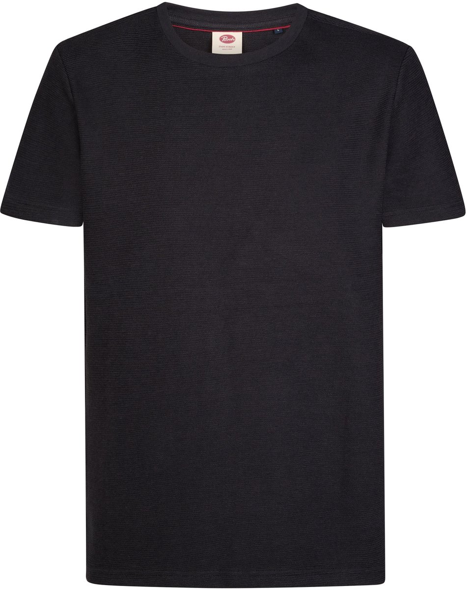 Petrol Industries - Heren Katoenen T-shirt owens - Zwart - Maat M