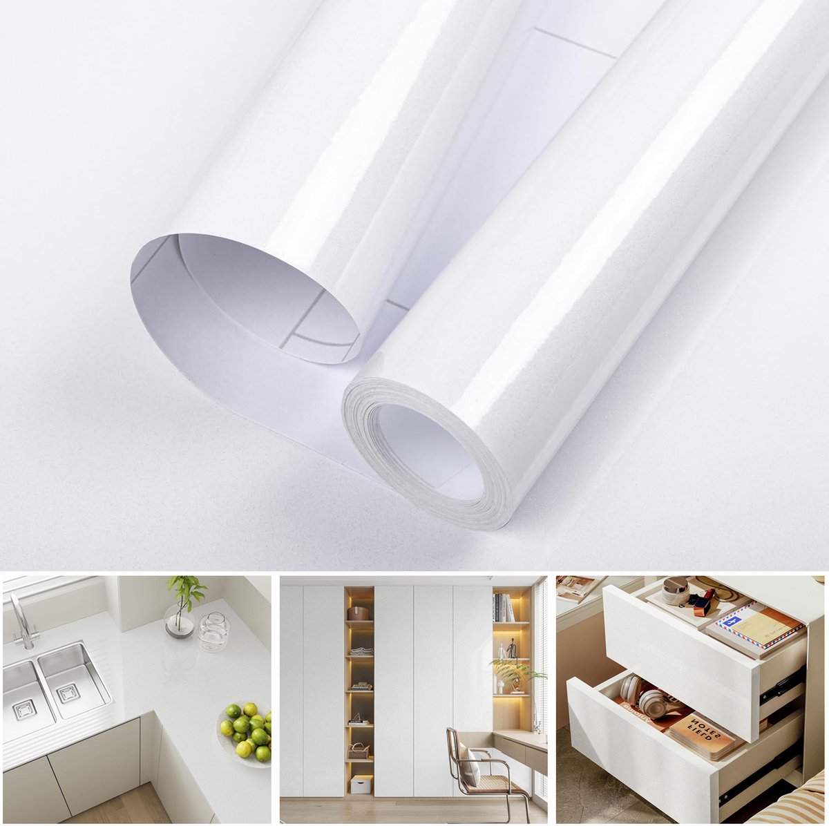 60CM*5M Zelfklevende Vinylfolie - Achterkant Plastic Rol - Zelfklevend Behang - Keukenfolie Plakkerig - Meubelstickers - Afdekkend Contactpapier