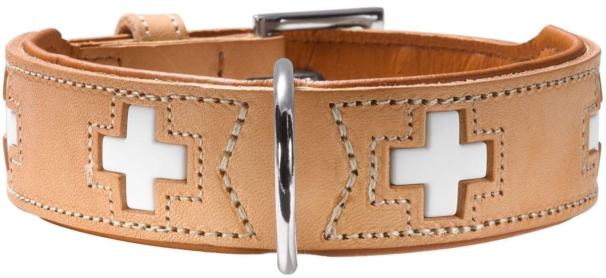 Solidchoice - Luxe Hondenhalsband van Hoogwaardig Koeienleer, Handgemaakt in Duitsland, Maat 60