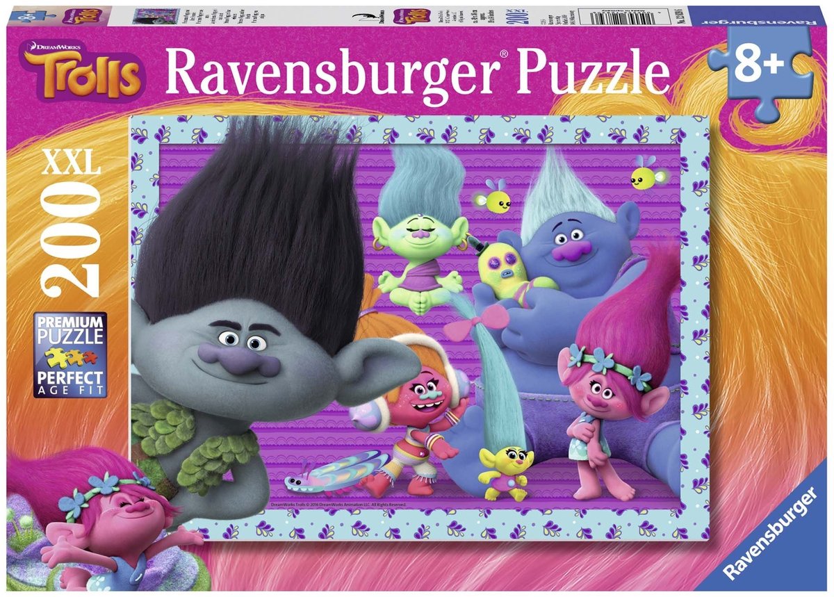Solidchoice - Kinderen Puzzel met Trolls Motief - 100 Stukken