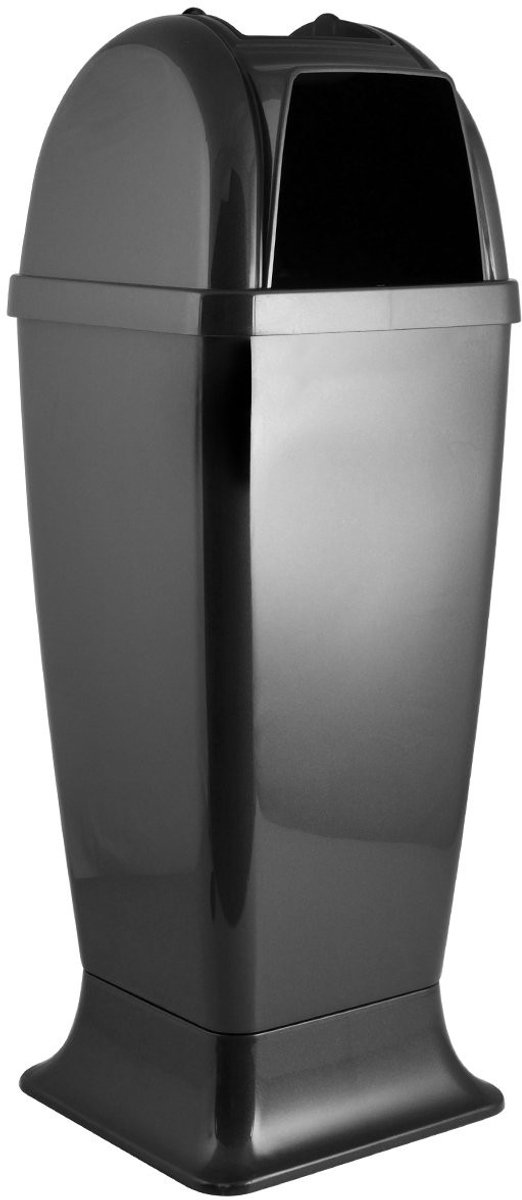 Solidchoice - Multifunctionele Afvalbak met Asbak, 30.7 x 30.7 x 85 cm