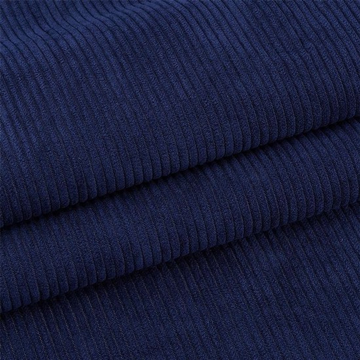 2×1.5m Corduroy Stof in Midnight Blue voor Kussens, Kleding en Meubelbekleding - Perfect voor Naaien en Creatieve Projecten