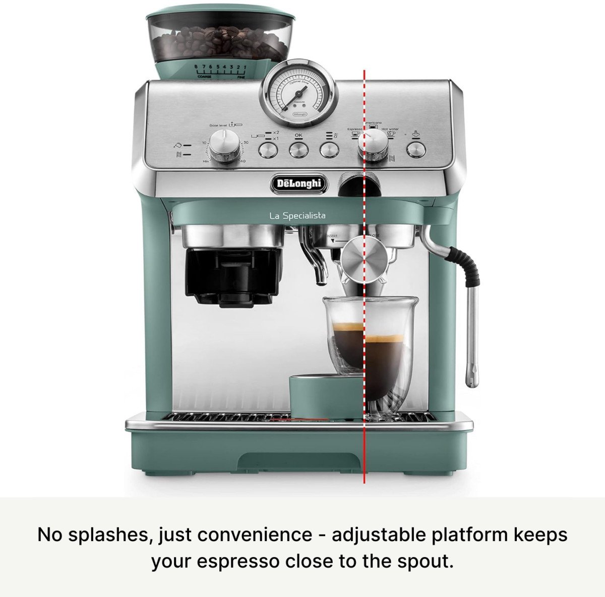DeLonghi La Specialista Arte EC9155.GR Espresso machine met molen - Groen thumbnail 2