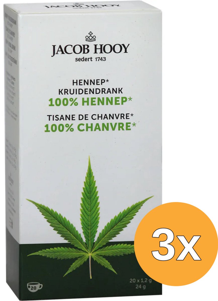 3x Jacob Hooy Hennepthee (20 stuks)