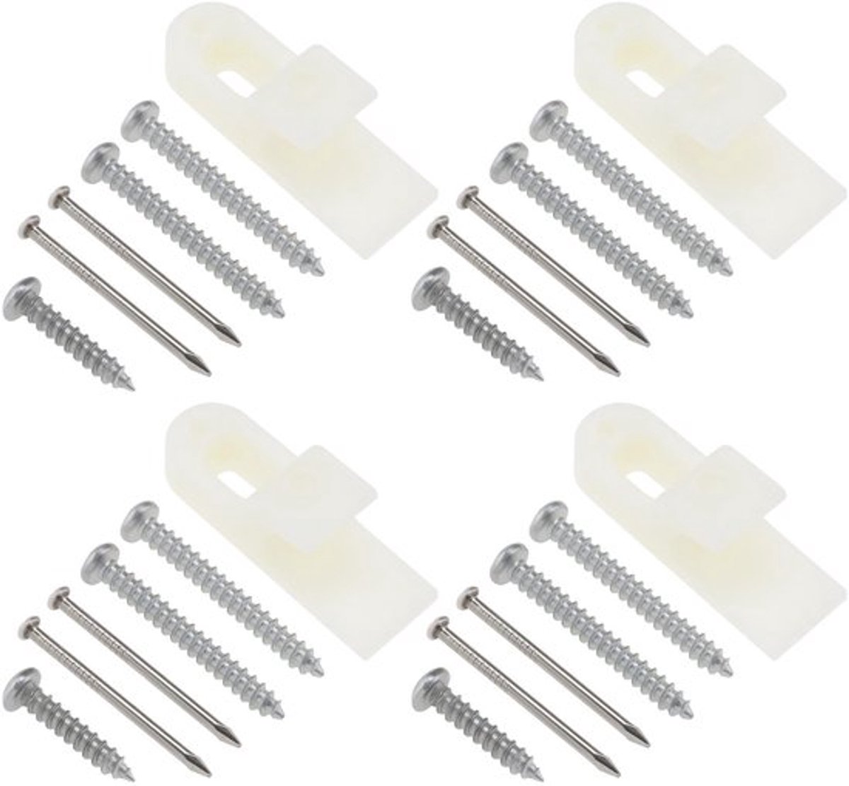 Push Catch 4 Stuks - Mini Klink - Kunststof - Duurzaam - Eenvoudige Installatie - Afmetingen 32,5mm x 10,7mm - Vergrendeling