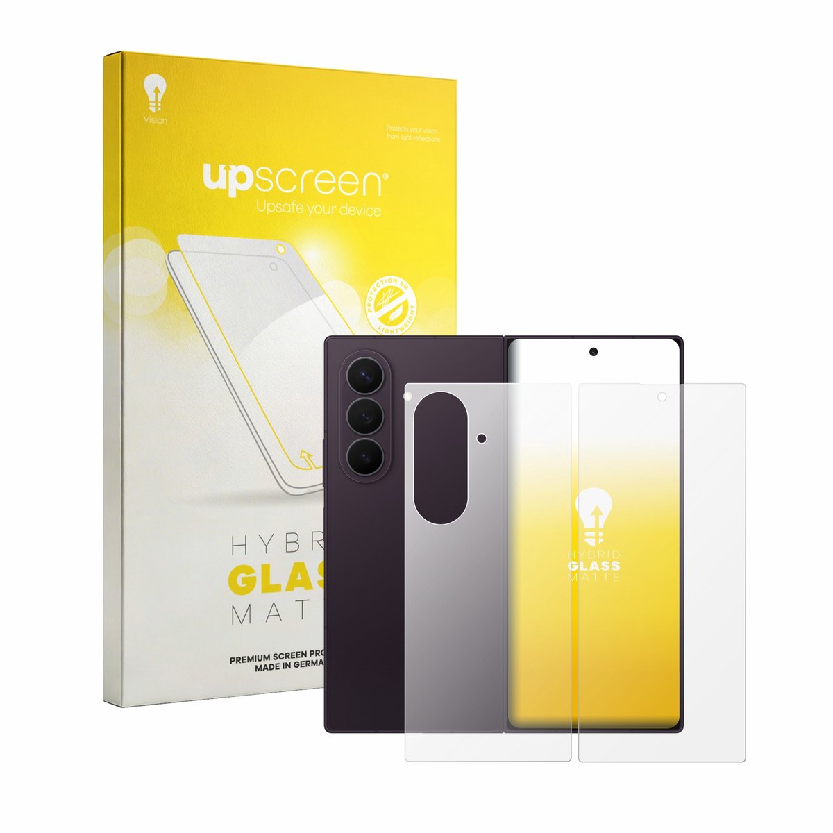 upscreen - Screenprotector voor Samsung Galaxy Z Fold 8 Ultra (Voor+Achter) - Folie Beschermfolie Beschermglas matte