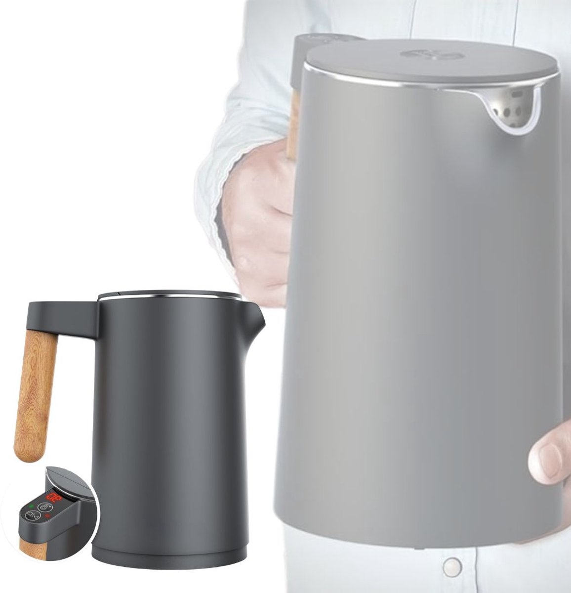 Zavio® Waterkoker met Temperatuurregeling - Heetwaterdispenser - Waterkoker RVS