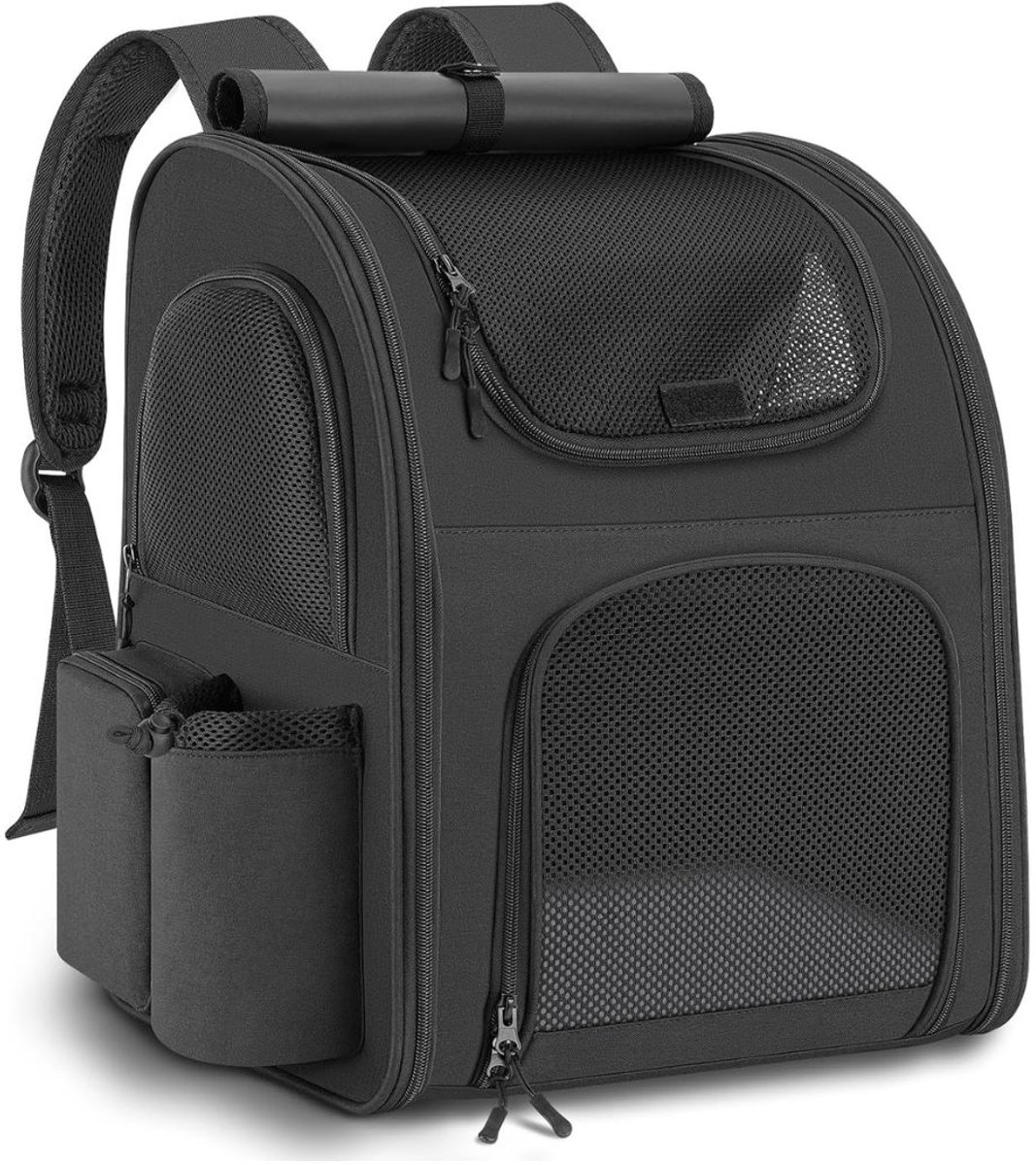 LNMsolutions® Hondenrugzak - Hondendraagtas Rugzak - Katten Draagtas Hond - Zwart - 35cm x 28cm x 42cm