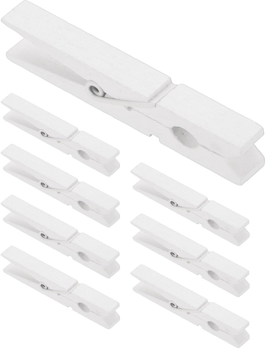 Solidchoice - Set van 100 Kleurrijke Houten Wasknijpers met Sterke Grip