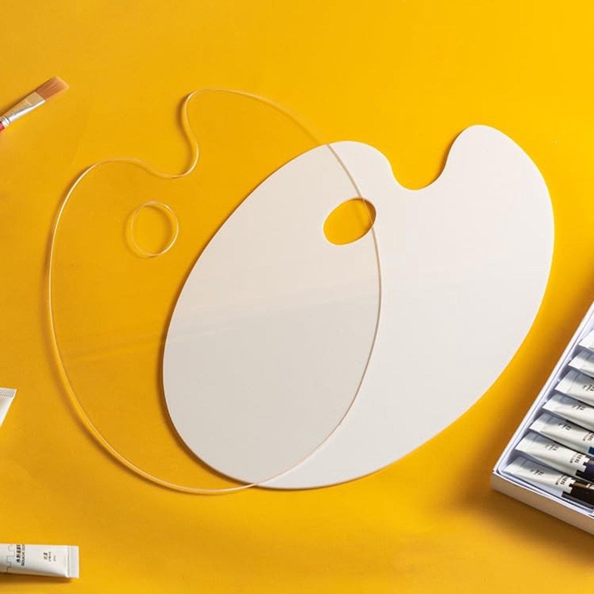 Solidchoice - Set van 2 Ovale Mengpaletten voor Kunstenaars