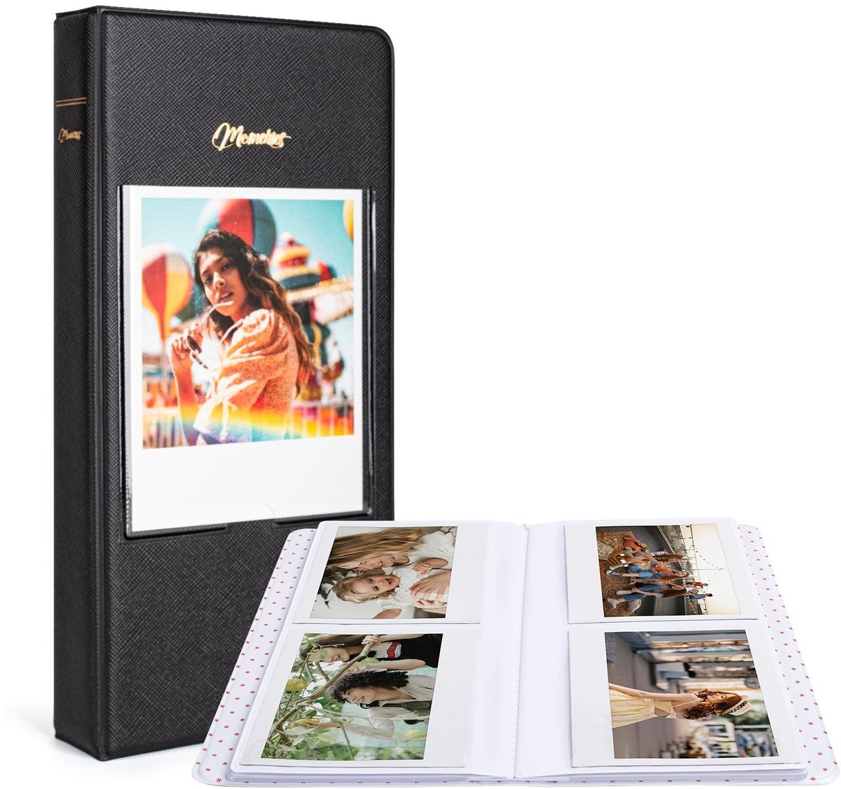 Solidchoice - 64 Pocket Fotoalbum voor Fuji Instax Wide Camera's - PU Leer