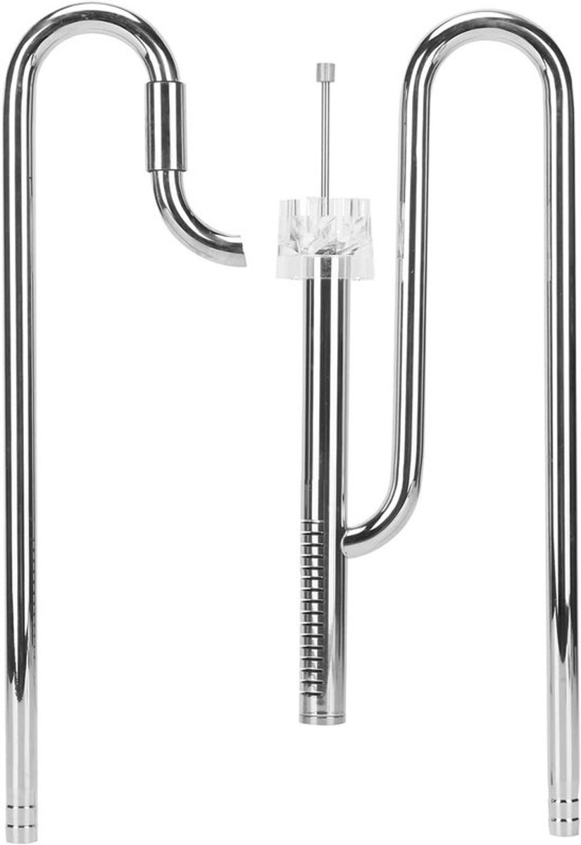 Roestvrijstalen oppervlakte-skimmerset voor aquarium - Efficiënte in- en uitlaatpijp met 2 acrylhouders voor plantenbak (16 mm) en verwijdering van oppervlaktevuil