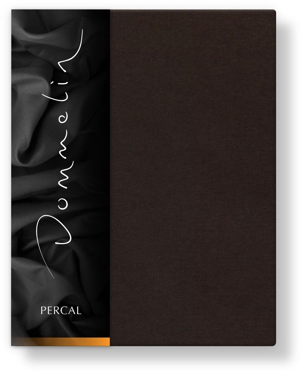 Dommelin Hoeslaken Uni Percal 200TC 575 Choco 160x200/30