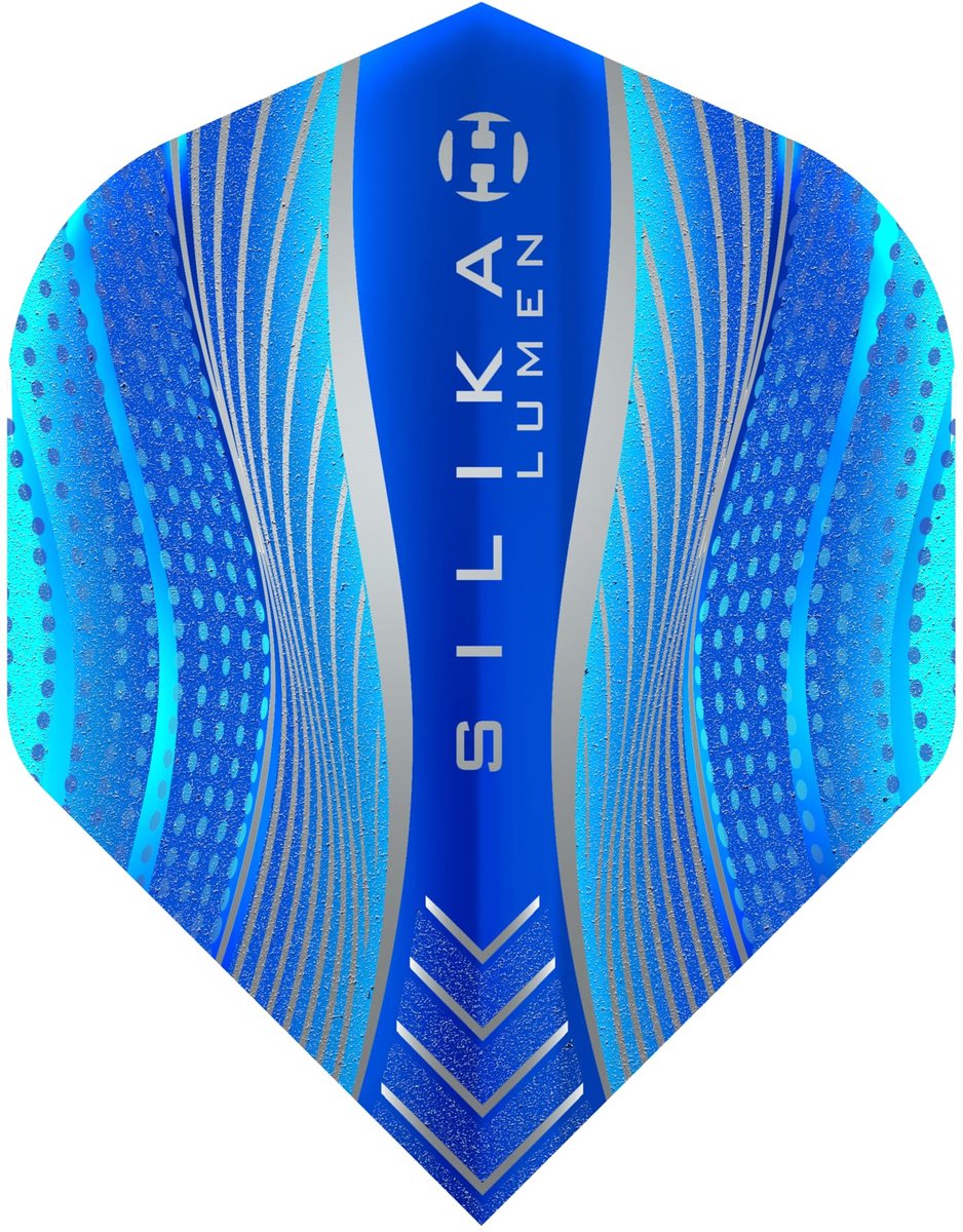 Dart Flights Silika Lumen Set voor Softdarts en Steeldarts - Nummer 2, Blauw