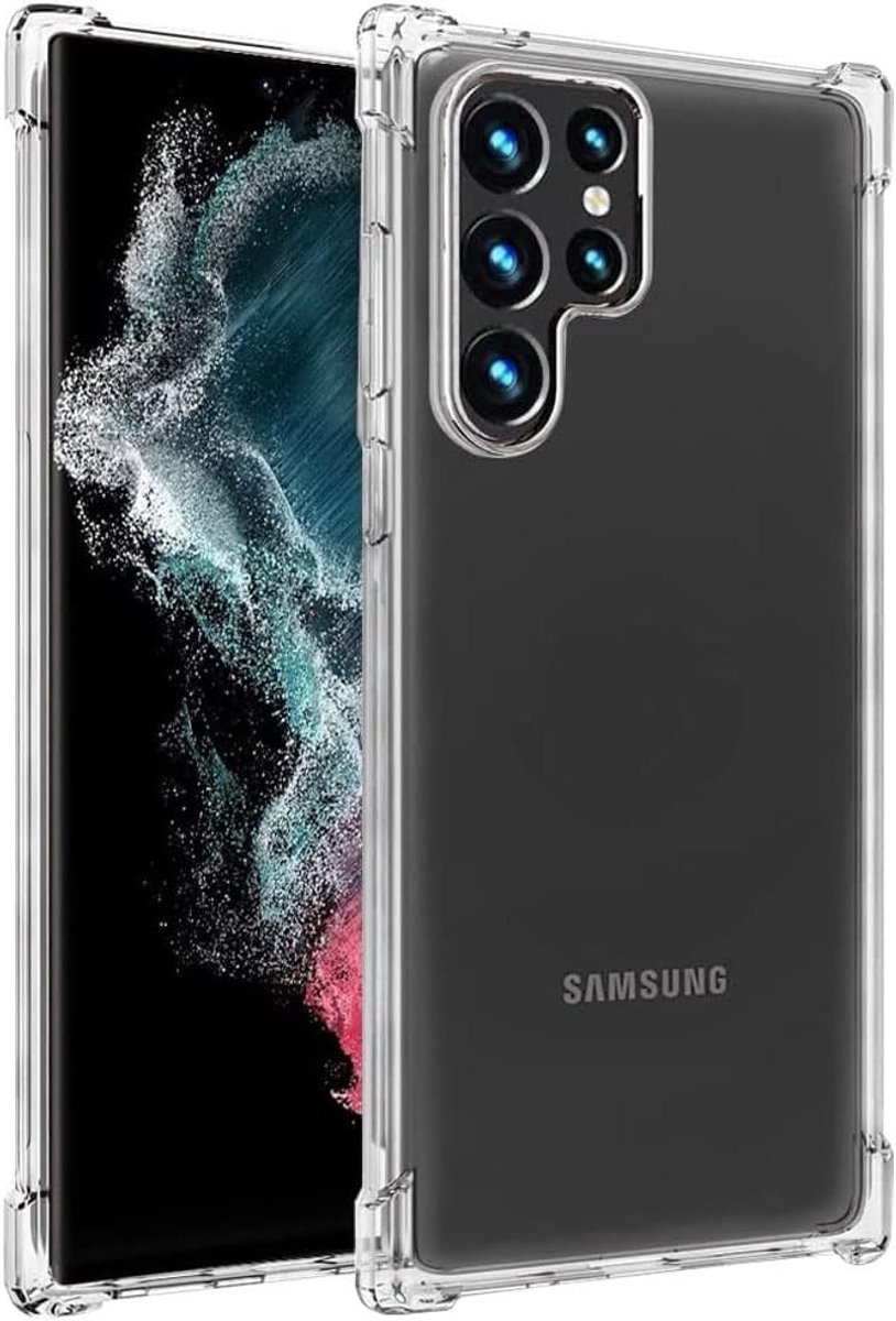 Schokbestendige en Duidelijke Beschermcase voor Galaxy S22 Ultra - Slank, Zacht en Duurzaam TPU Ontwerp
