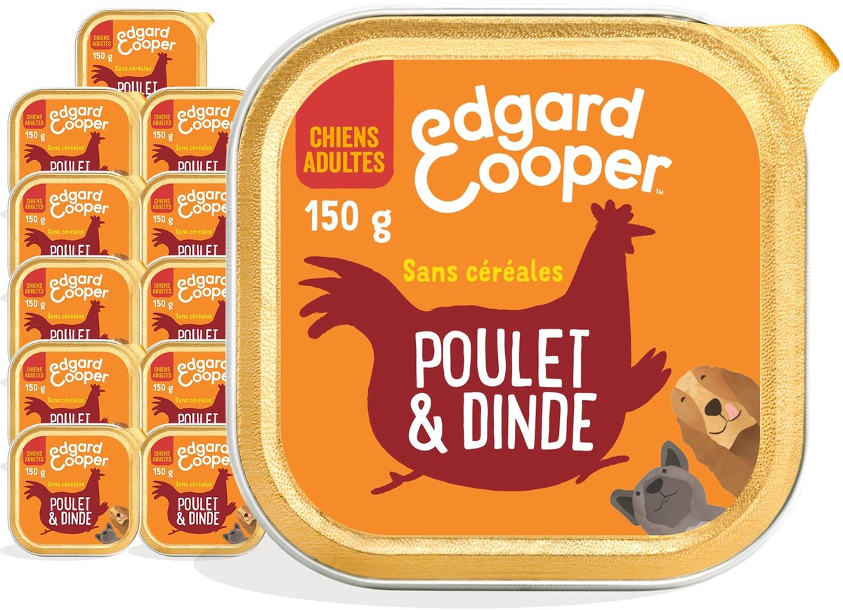 Solidchoice - Nat Hondenvoer met Kip en Kalkoen voor Volwassen Honden 150g