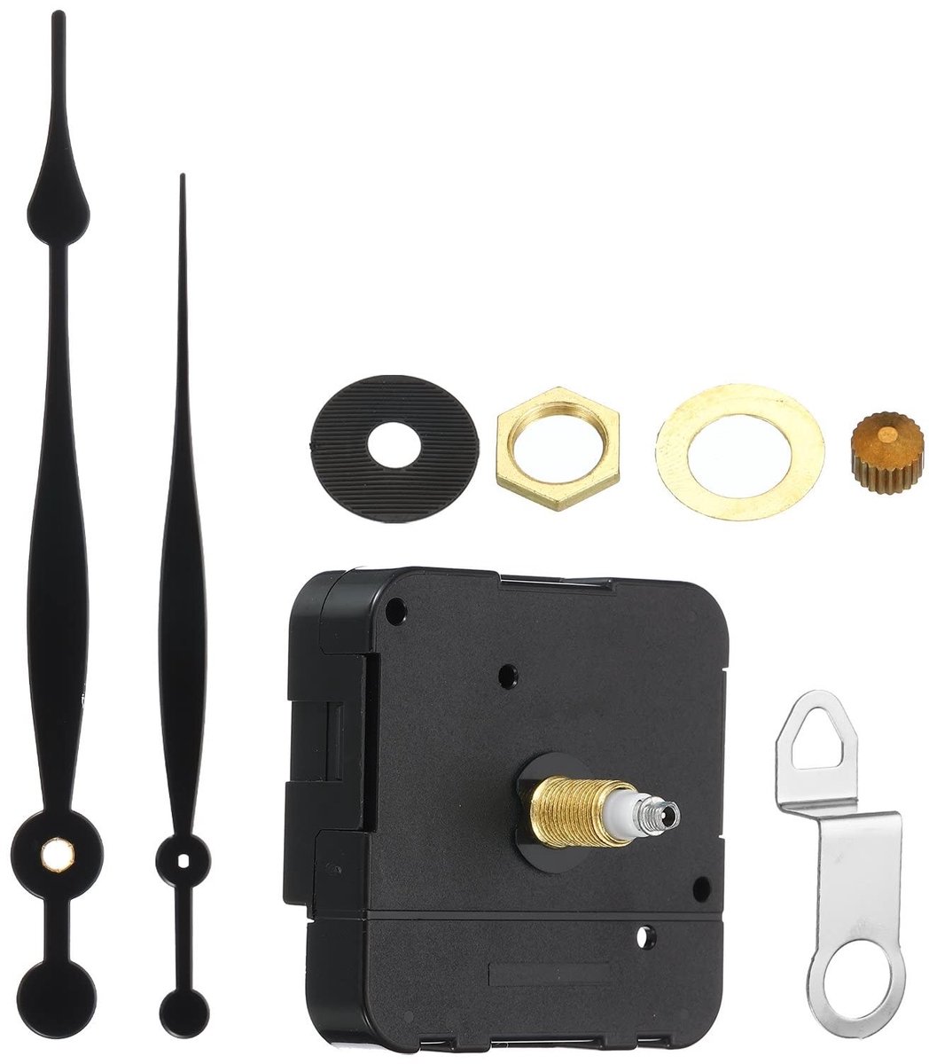 Solidchoice - Vervangende Klokmechanisme Set met Spadewijzer en Schacht