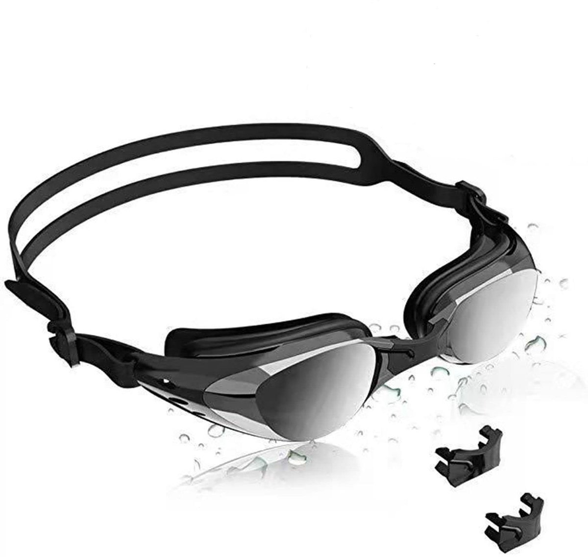 Solidchoice - Unisex Zwembril met Breed Lense en UV Bescherming
