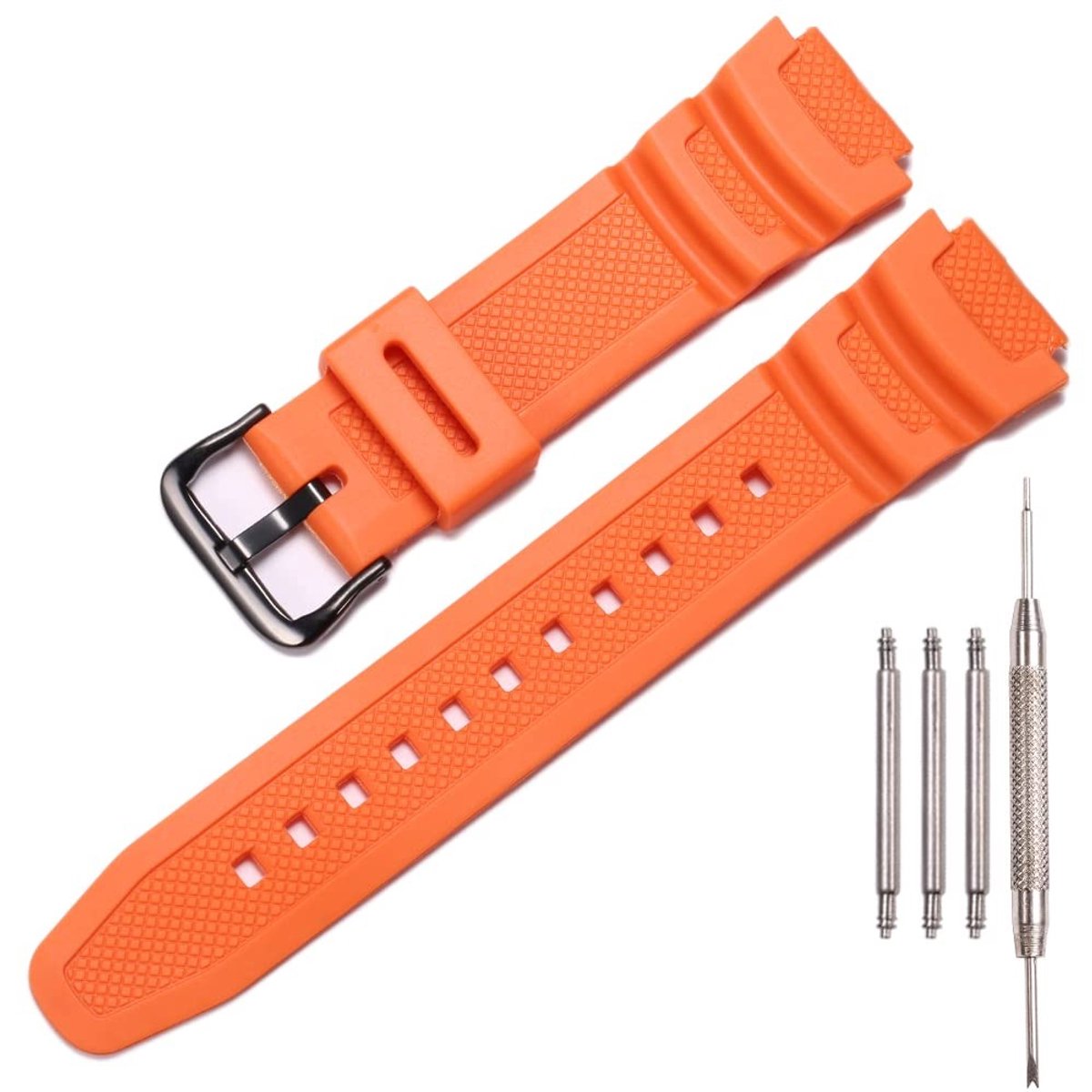 Solidchoice - Vervangband voor Casio Horloges in Zwart
